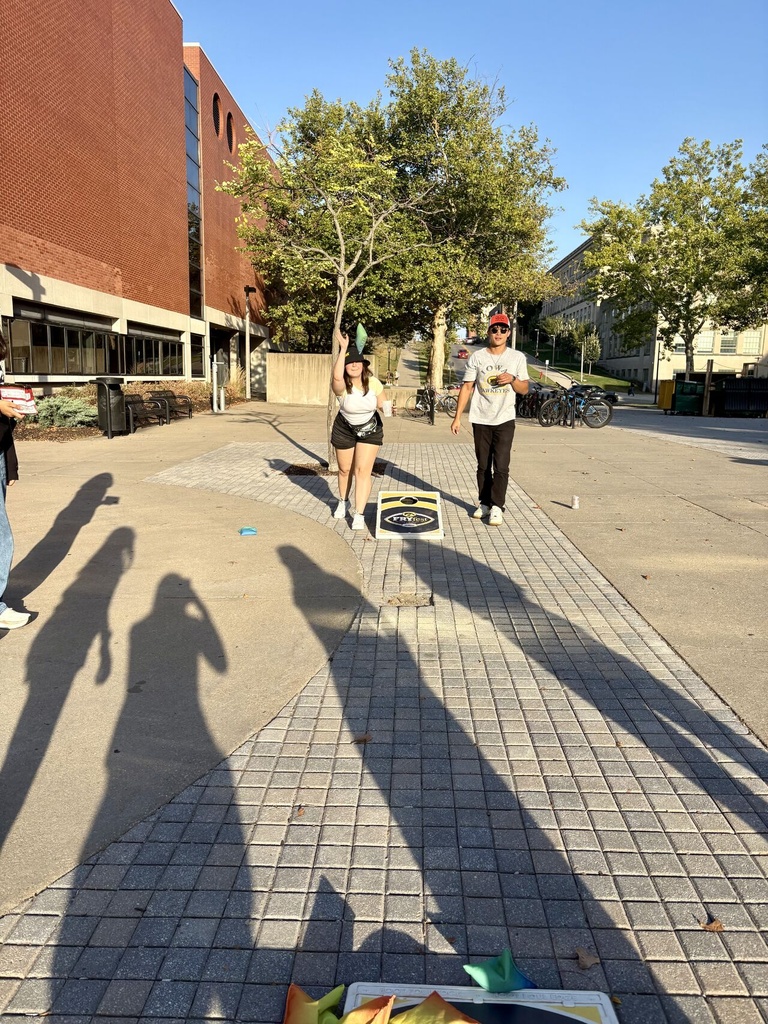 students playing yard games 