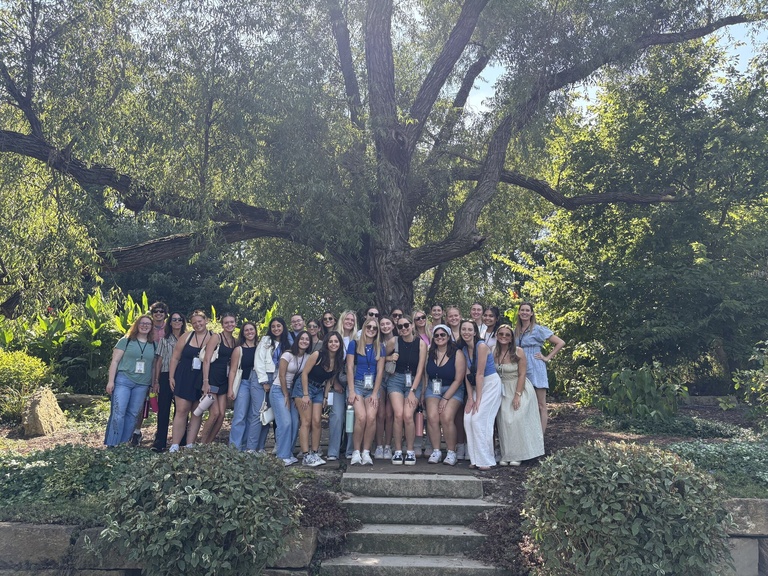 group picture outside at the Koru Berry farm