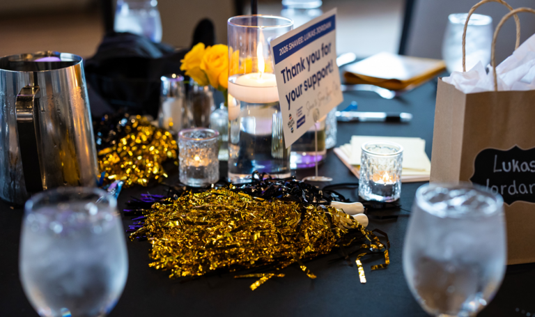 Table decor for the shave to save group
