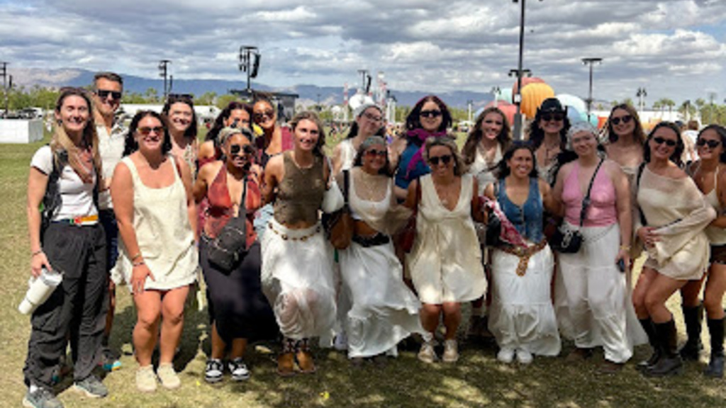 Group picture at Coachella in LA